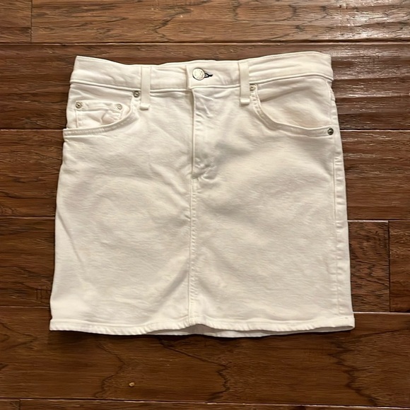 Rag & Bone Bright White Jean Mini Skirt Size 27 (US 4) - Picture 1 of 5